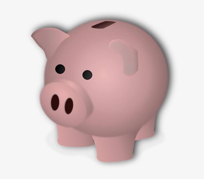 Pig, Savings Box, Animal, Money, Storage, Cute - Piggy Bank Transparent Png, transparent png #773542