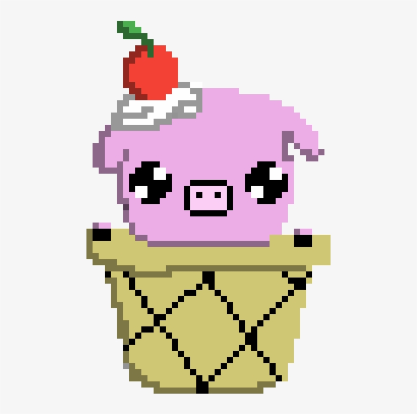 Cute Pig Ice Cream Cone - Ice Cream Cone, transparent png #773547