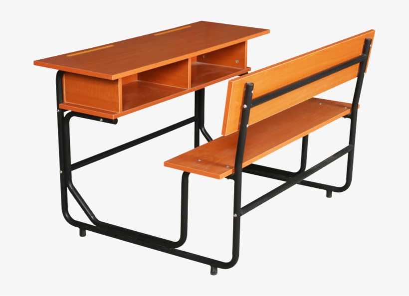 2 Person Student Plastic School Desk And Chair - School, transparent png #773956