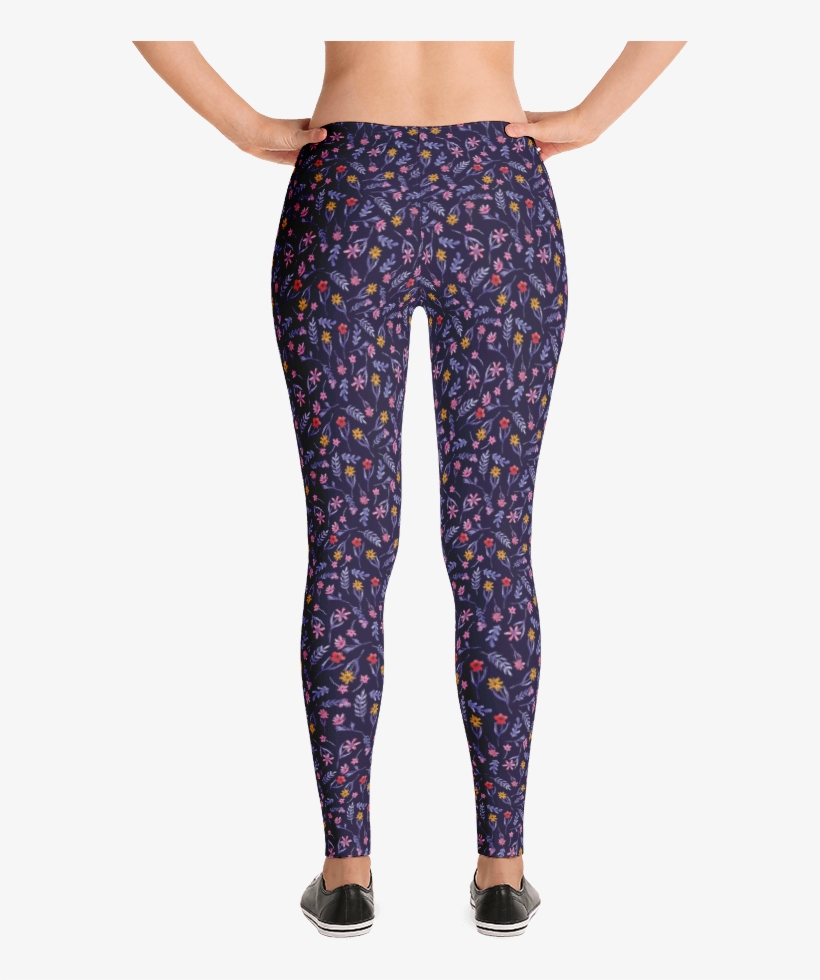 Watercolor Floral Leggings - Gear Fuel Strong Is The New Skinny Blue Splash - Active, transparent png #774612