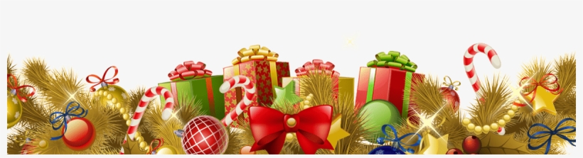 Beautiful Christmas Footer Gifts Balls Gold - Christmas Gifts Gold Png Transparent, transparent png #774634