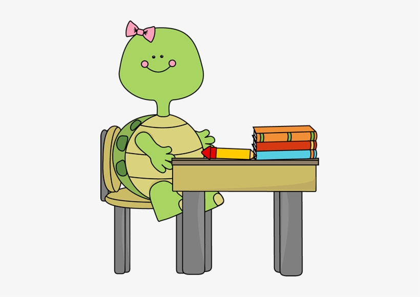Turtle In School Clip Art - Clip Art, transparent png #774706