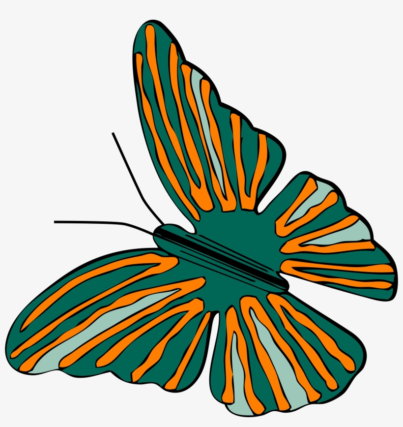 How To Set Use Green And Orange Butterfly Svg Vector, transparent png #774753