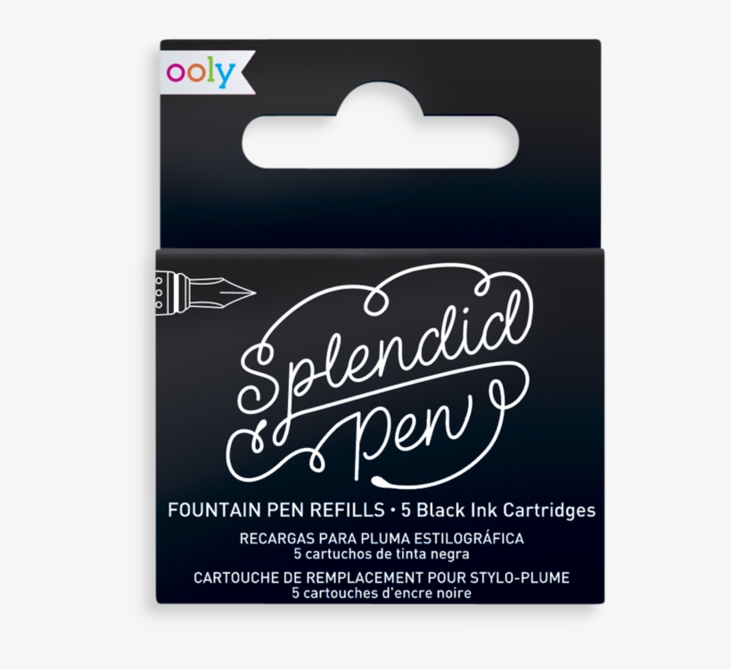 Splendid Fountain Pen Black Ink Refill By Ooly - International Arrivals Handwritting Fountain Pen (132-075), transparent png #774880