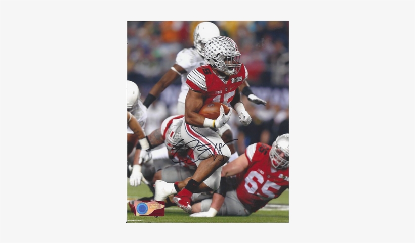 Ezekiel Elliott Osu - Ezekiel Elliott Autographed 16x20 Photo Ohio State, transparent png #774906