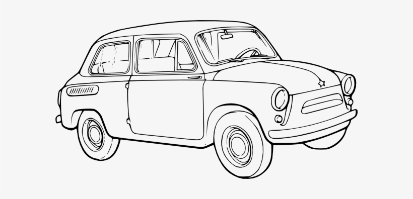 Arts Drawing Car Png Library Library - Car Outline, transparent png #775292