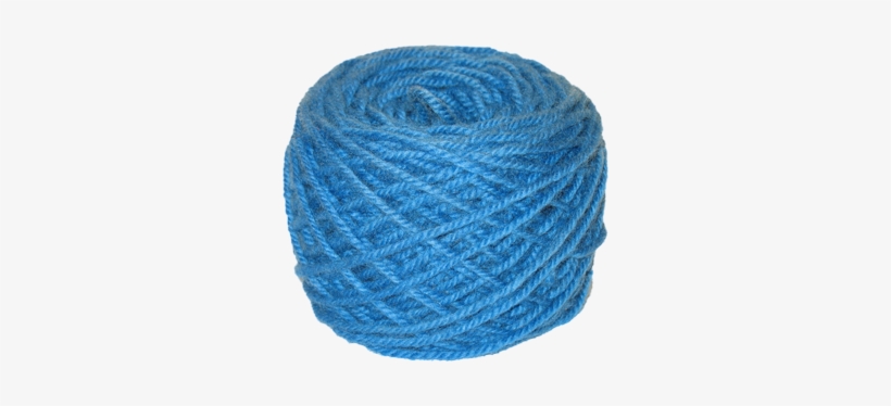 Bright Blue Hand Dyed Rug Yarn - Thread, transparent png #775436