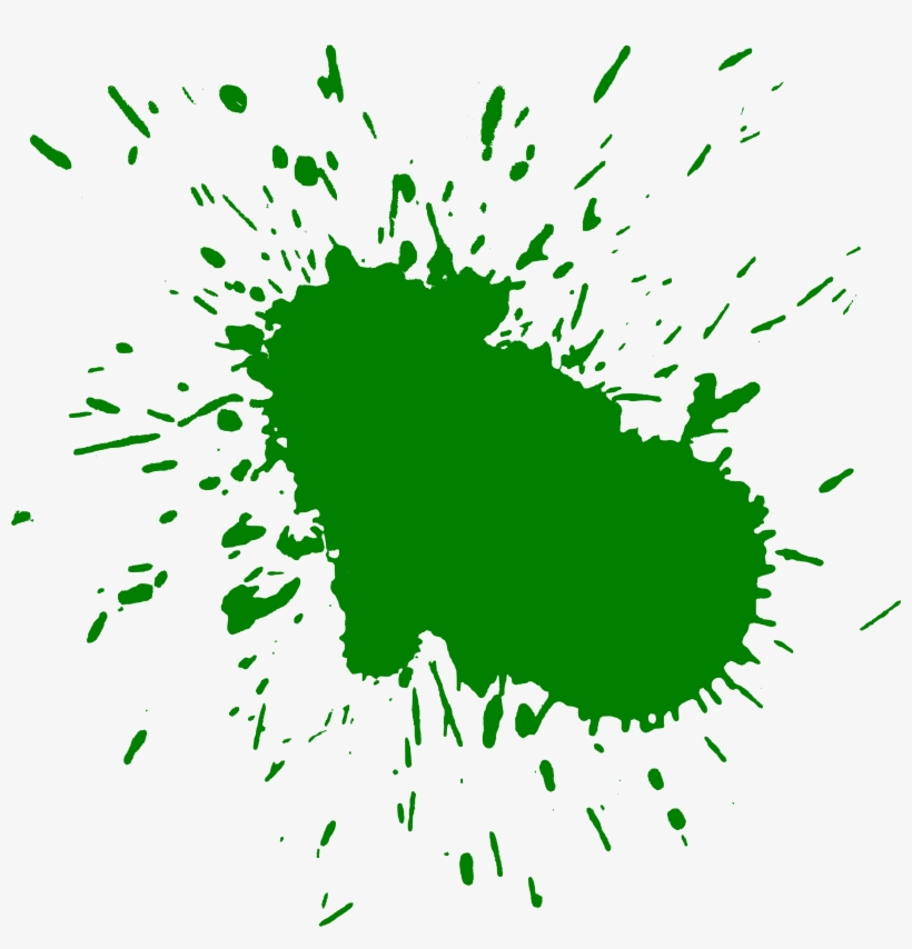 Green Paint Splatter Png Download - Green Paint Splat Png, transparent png #775507