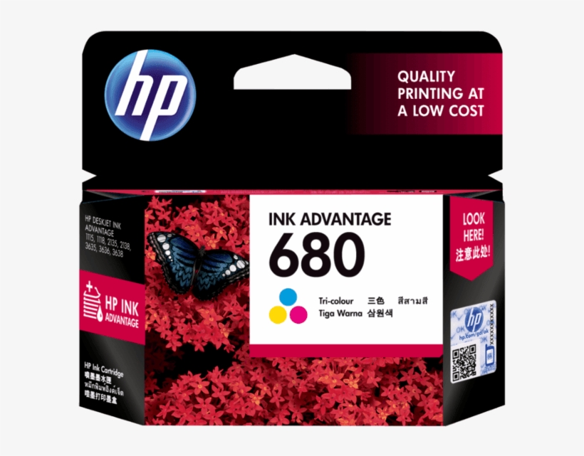 Hp 680 Single Color Ink - Hp 680 Black Original Ink Advantage Cartridge (f6v27aa), transparent png #775578