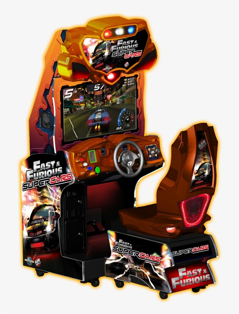 Super Cars Cabinets Large - Fast And Furious Supercars Arcade Machine, transparent png #775830