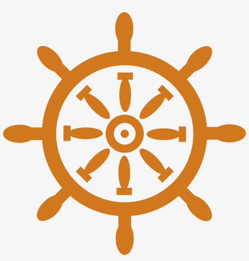 Orange And White Flag With Wheel, transparent png #776788