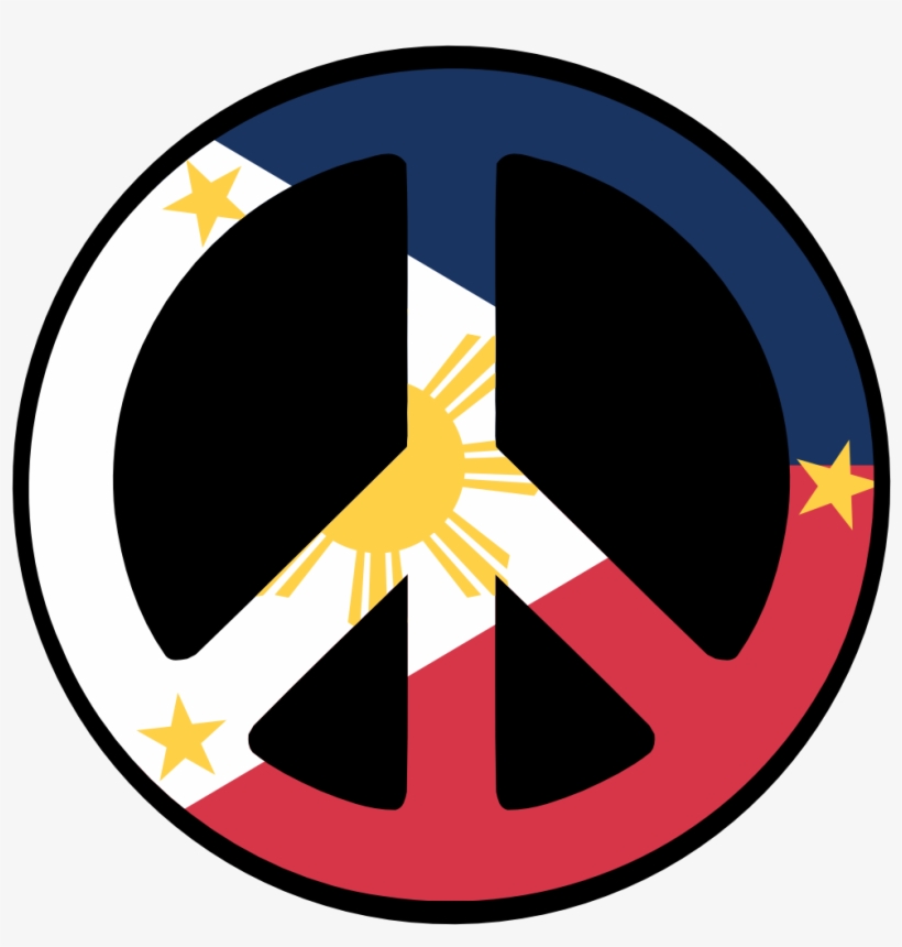Philippines Peace Symbol Flag 4 Peace Sign Art, Peace - Peace In The Philippines, transparent png #777190