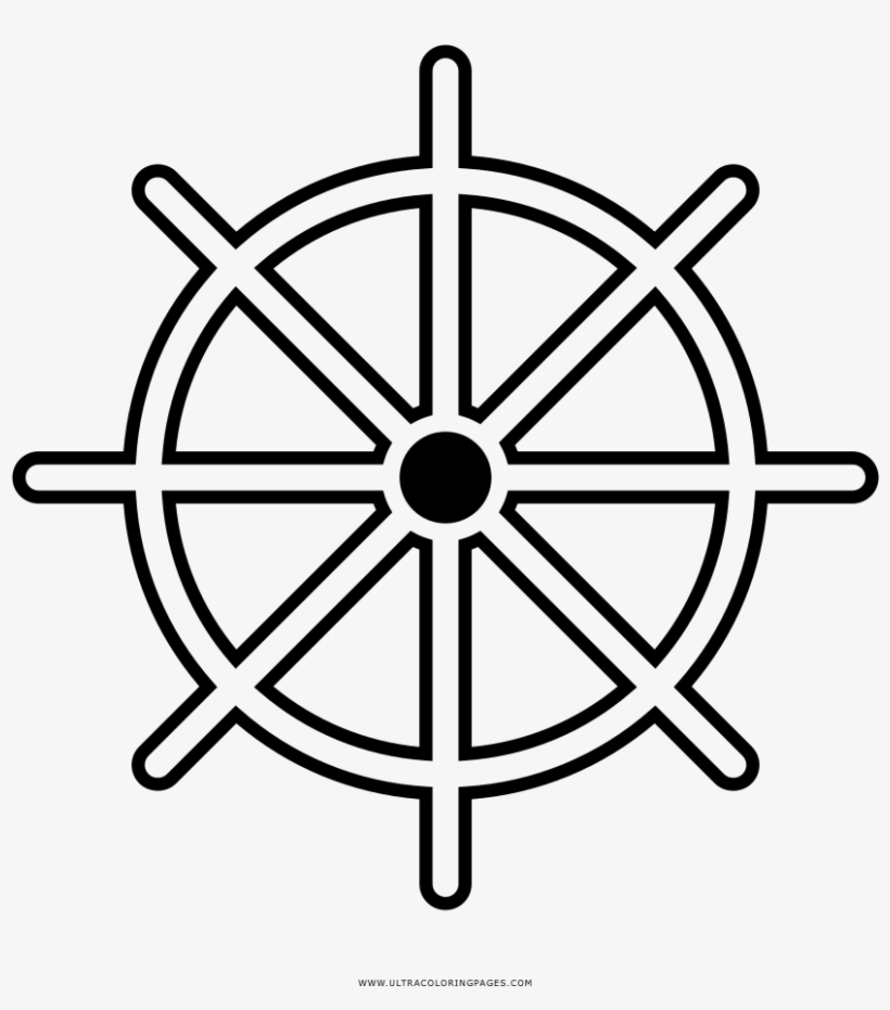 Ship Wheel Coloring Page - Buddhist Prayer For Newborn Baby, transparent png #777289