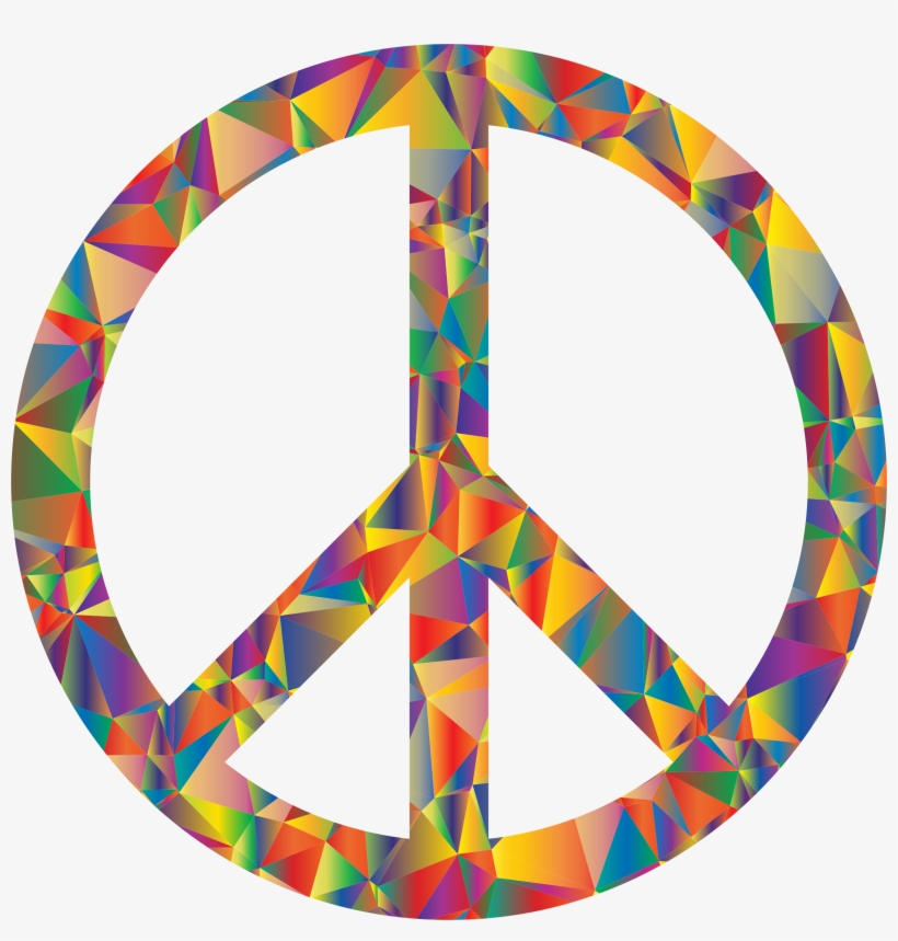 This Free Icons Png Design Of Low Poly Peace Symbol, transparent png #777290