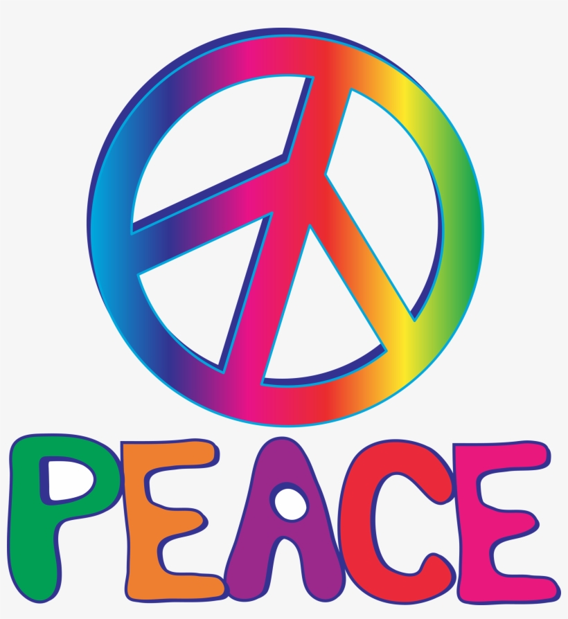 Illustration Of Peace Text With Peace Sign Vector Art, - El Signo De Paz, transparent png #777444