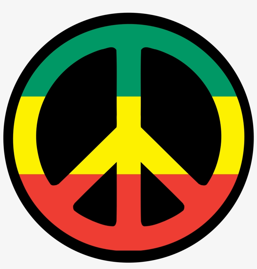 Peace Symbol Clipart Clear Background - Peace Reggae, transparent png #777923