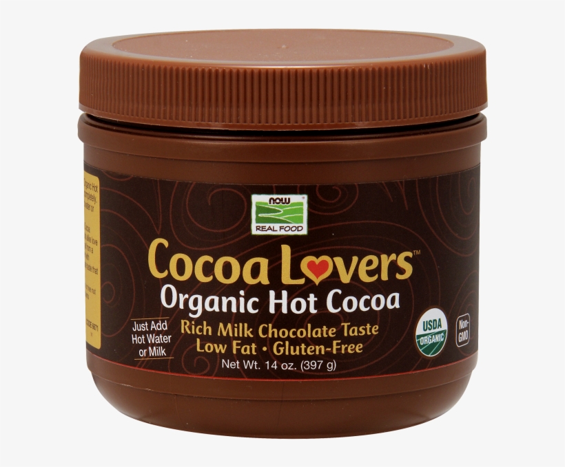 Cocoa Lovers™, Organic Hot Cocoa - Now Foods Cocoa Lovers Organic Hot Cocoa -- 14 Oz Pack, transparent png #777949