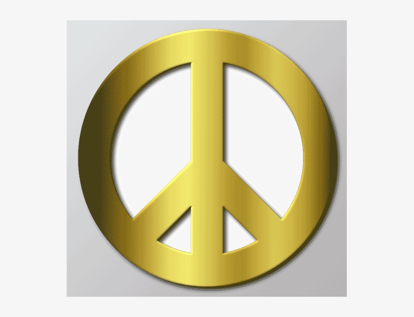 Peace Sign Gold Cool Template Themes On Your Photos - Gold Peace Sign, transparent png #778025