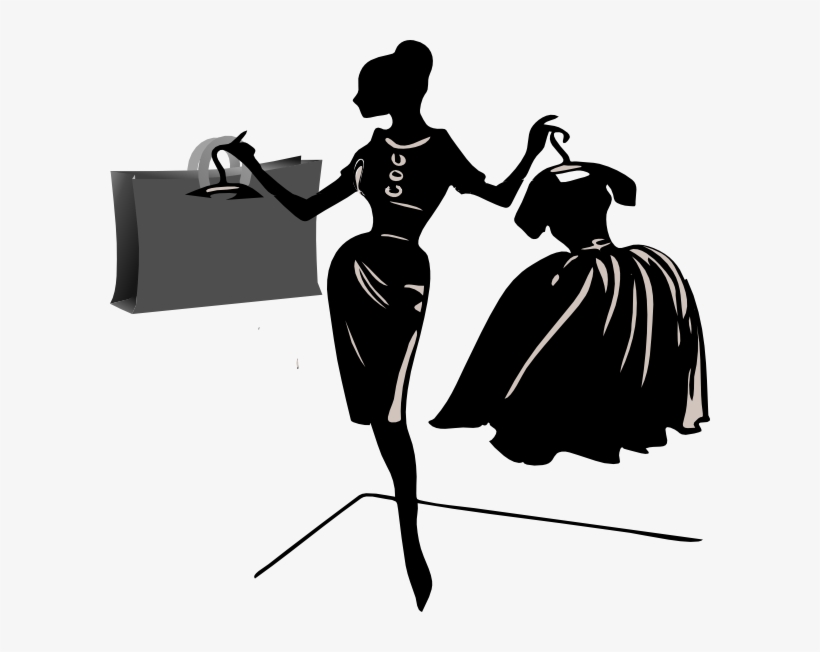 Women Shopping Clip Art At Clker - Fashion Clip Art, transparent png #778043