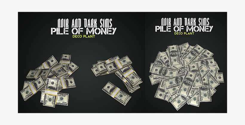 Pile Of Money Decor Set The Sims 4 Sims Sims 4 Free Sims - Blackboard