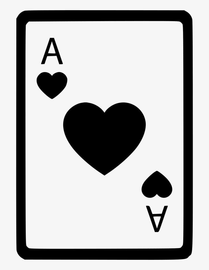 Ace Of Hearts Card Poker Comments - Ace Of Spades Icon, transparent png #778538