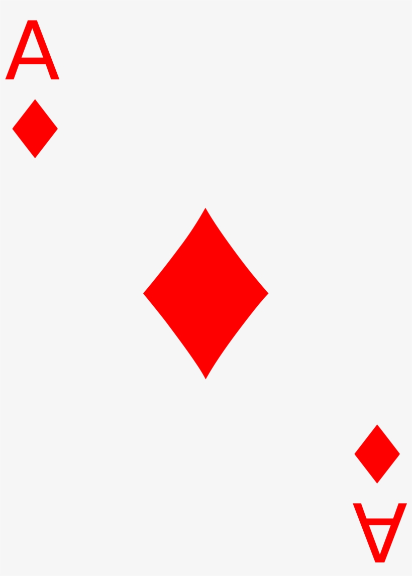 Open - Playing Card Ace Diamond, transparent png #778570