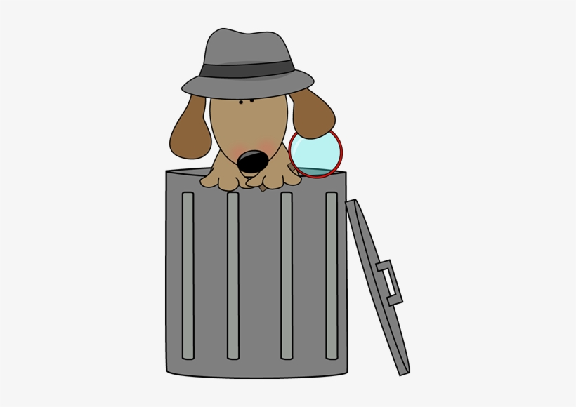 Clip Art Images Looking For Clues In - Dog In A Trash Can, transparent png #778828