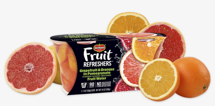 Fruit Refreshers® Grapefruit & Oranges In Pomegranate - Del Monte Fruit Refreshers Pineapple In Passion Fruit, transparent png #778858