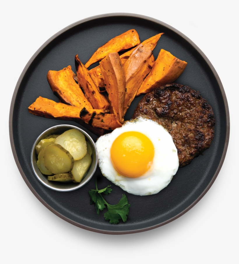 Over Easy Burger With Sweet Potato, transparent png #778872
