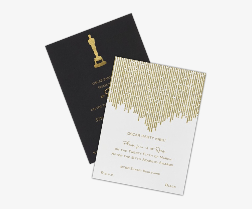 Academy Award Invitations 15 Cool Oscar Party Invitations - Oscar Party Invitations, transparent png #779040