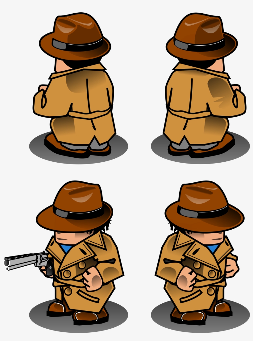 This Free Icons Png Design Of Noir Detective Sprite, transparent png #779197