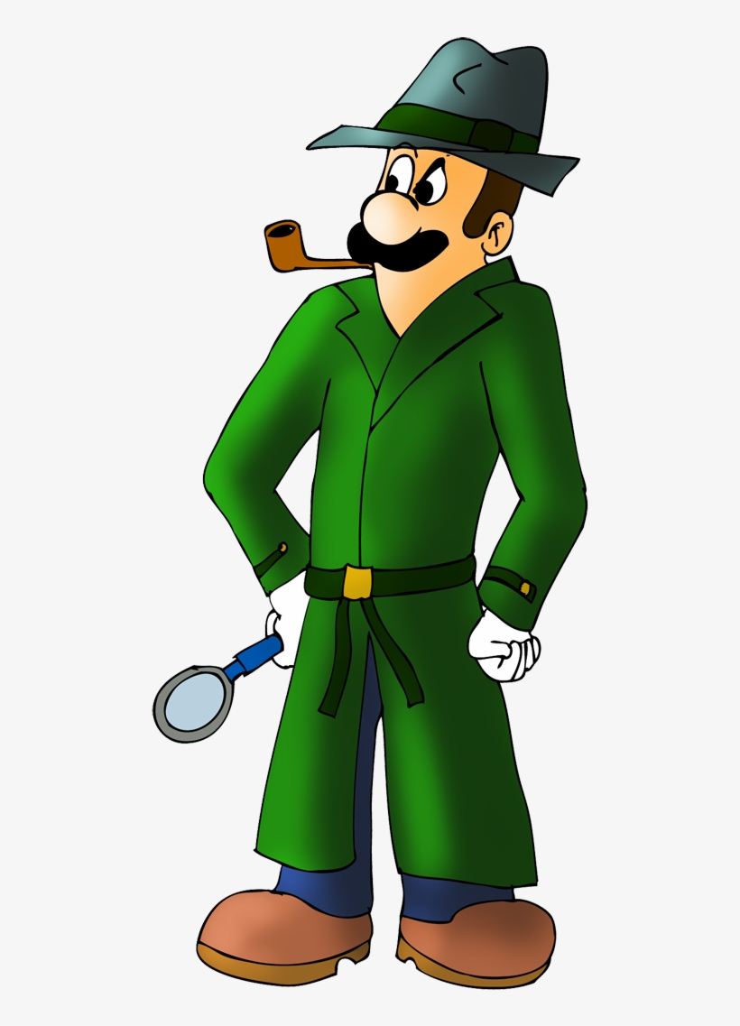 Luigi The Private Detective By Zefrenchm - Detective Mario, transparent png #779355