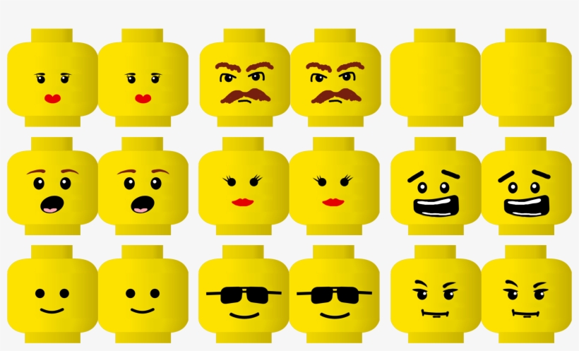 Lego Face Printable Free - Lego Head Png, transparent png #779669