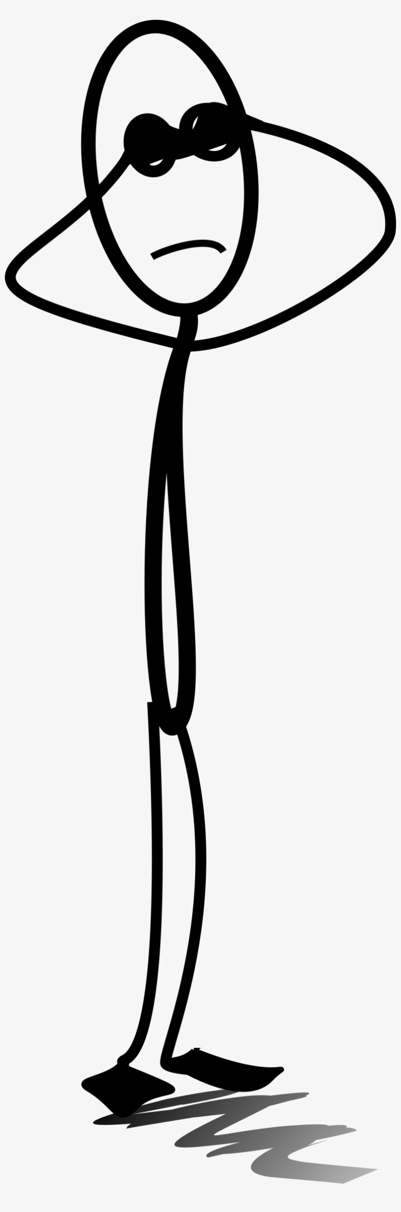 Big Image - Stick Figure Looking Up, transparent png #779801