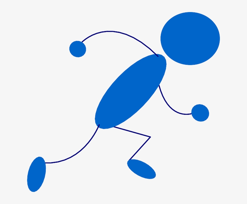 Blue, Stick, People, Man, Guy, Runner, Figure, Person - À Vos Marques Prêt Partez, transparent png #779848