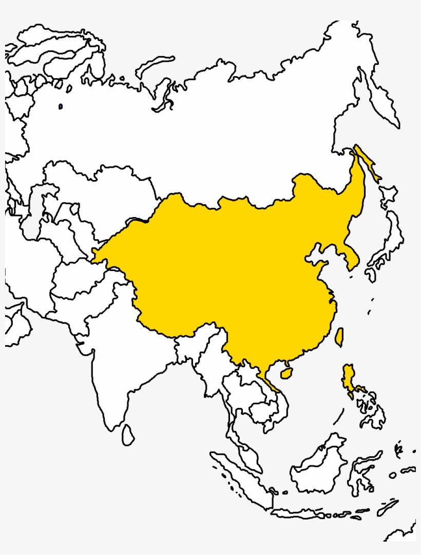 Shen Rei - Map With Labels Asia, transparent png #7700225