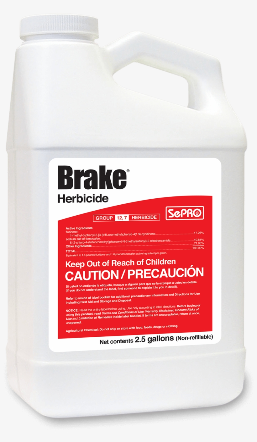 Stop Pigweed And Protect Cotton With Brake Herbicide - Bottle, transparent png #7702374