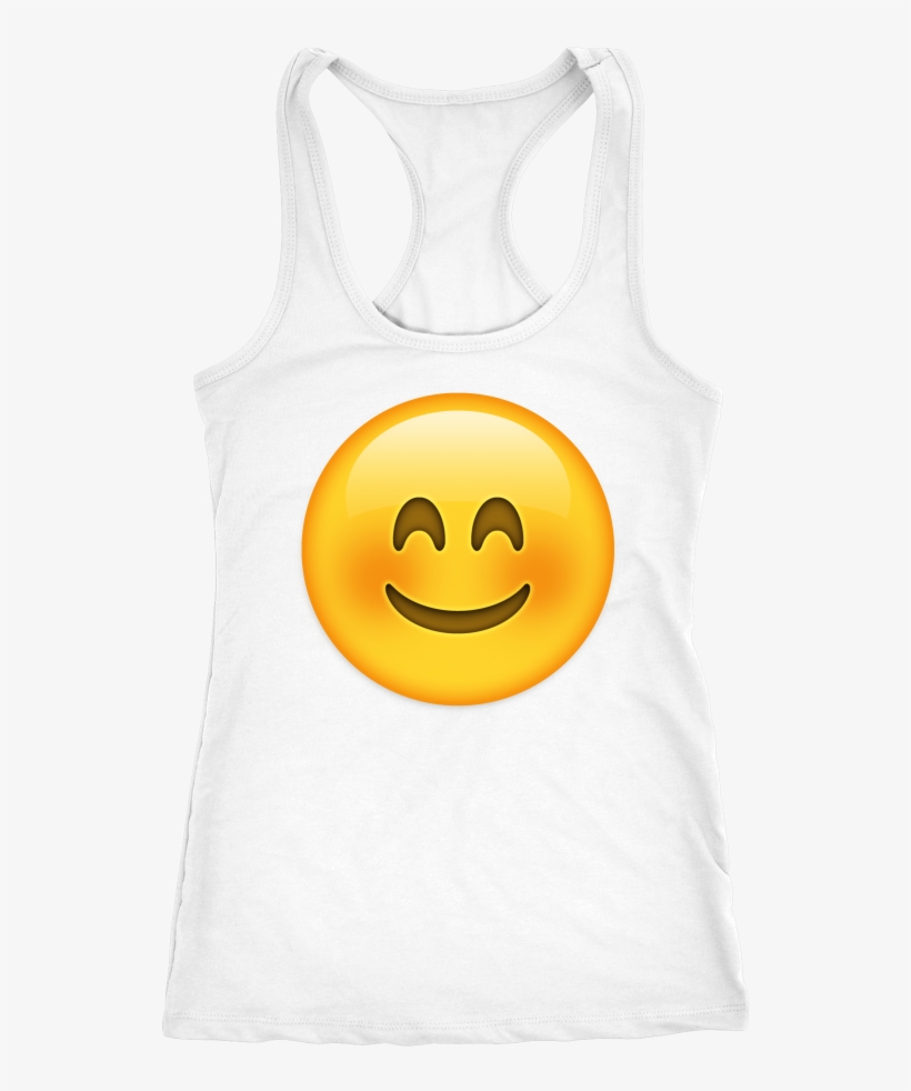Blush Emoji Tank Top - Smiley, transparent png #7703418