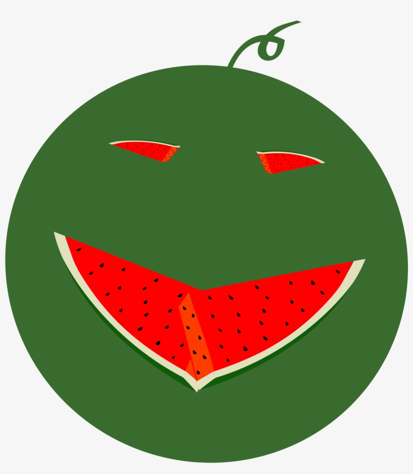 This Free Icons Png Design Of Watermelon-face, transparent png #7703567