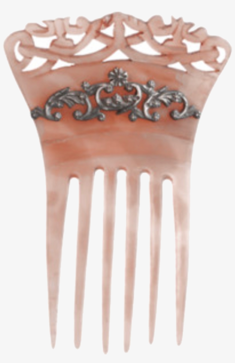 Pink Hair Comb Polyvore Moodboard Filler Hair Png, - Old Fashioned Hair Combs, transparent png #7703635