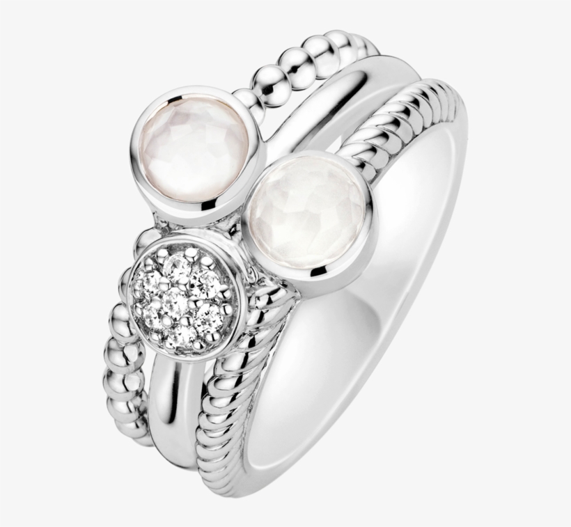 Ti Sento Aanschuifringen Wit, transparent png #7704167