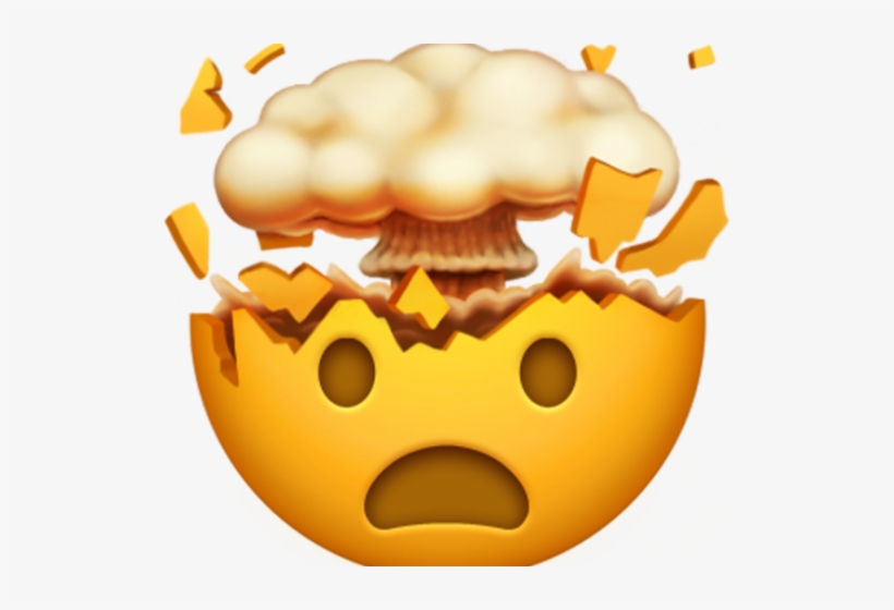 Hand Emoji Clipart Emoji Faces - Apple Mind Blown Emoji, transparent png #7704222
