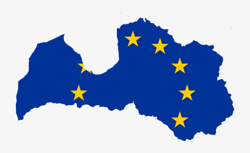 Flag-map Lv Eu - Capital Of Latvia Map, transparent png #7705526