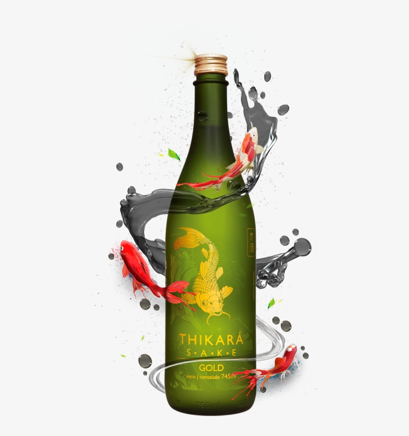Garrafa 745ml - Sake Thikara Gold, transparent png #7706103