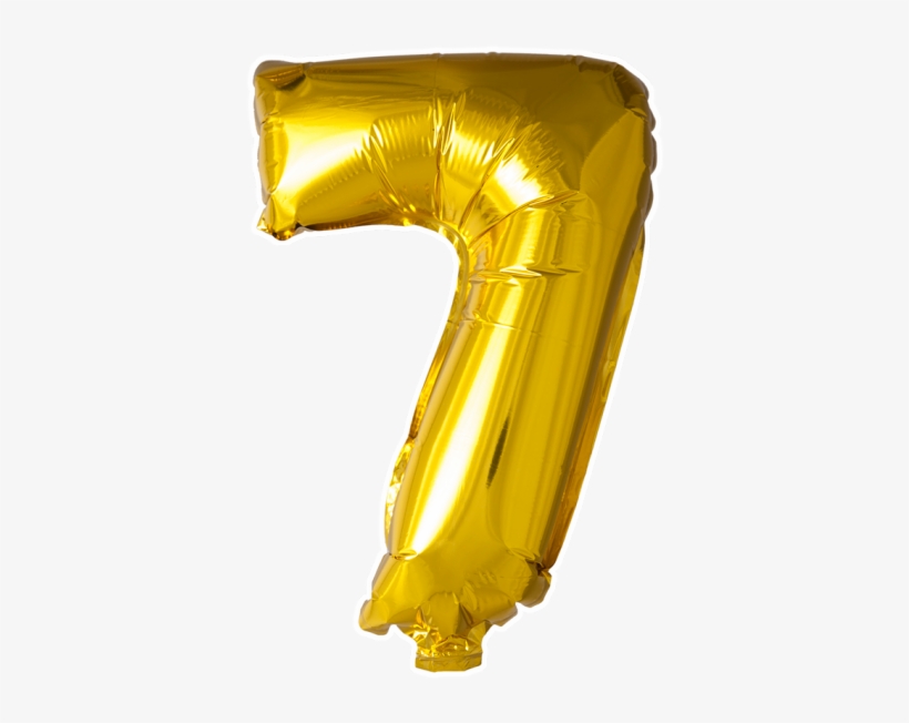 Foilballoon No - - Gold Number 7 Balloon Png, transparent png #7707261