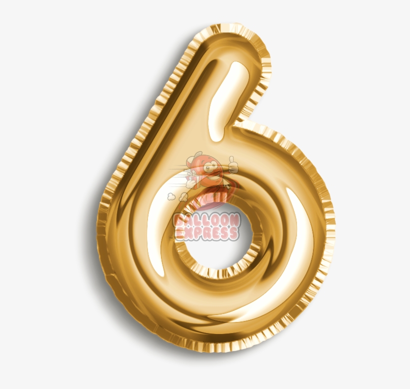 Number 6 Foil - Number 6 Balloon Png, transparent png #7707409