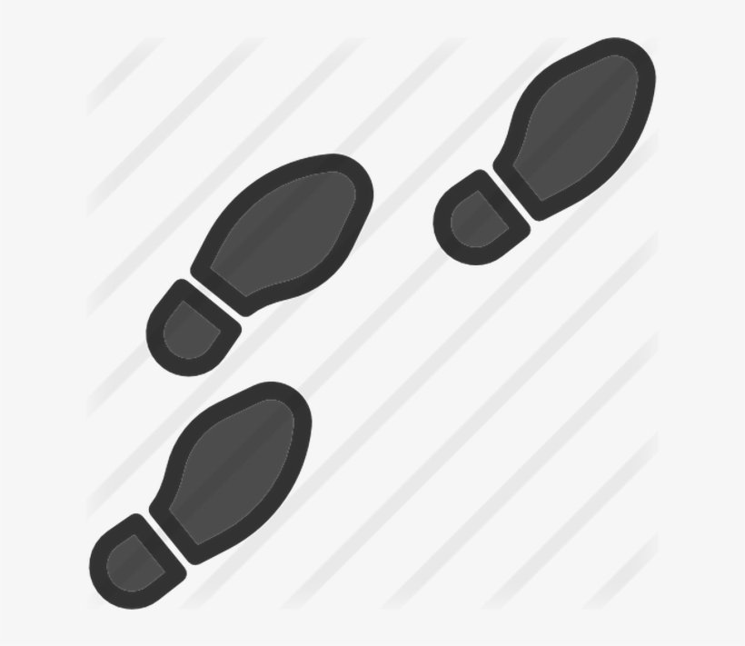 Square Shoes Footprints Fingerprint Footprint Icon - Illustration, transparent png #7709023
