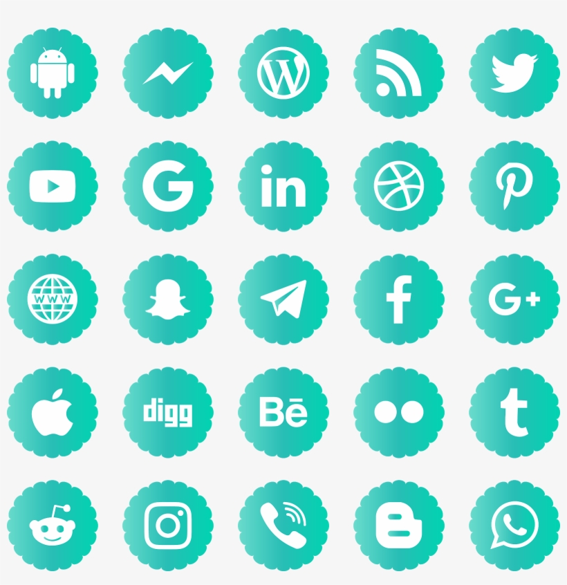 Download Social Media Icons Svg Eps Png Psd Ai Vector - Social Media Red Icon, transparent png #7710142