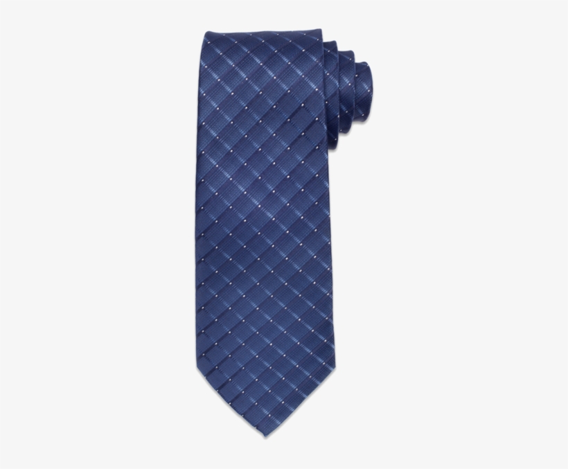 Blue Texture Silk Tie - Plaid, transparent png #7710946