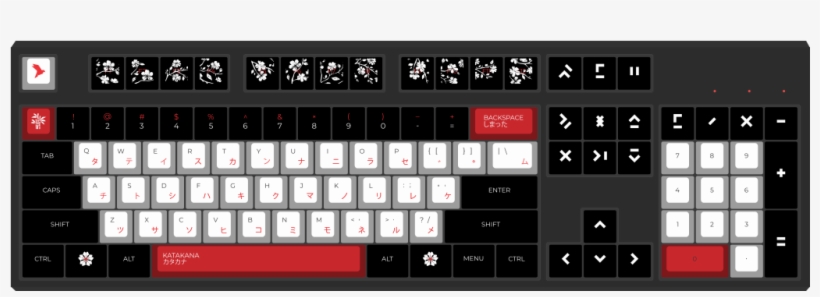 Amerikana By Marius 104-key Custom Mechanical Keyboard - Minimal Keycap Set, transparent png #7710997